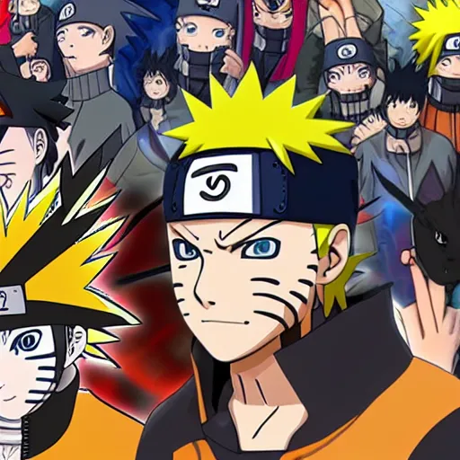 Prompt: Naruto's face with Pokemon art style