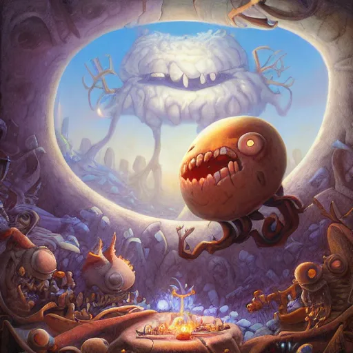 Image similar to existence is pain by justin gerard, deviantart