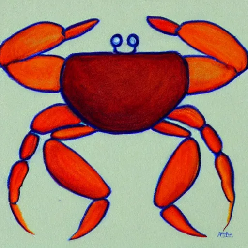 Prompt: orange crab drawn by renee french