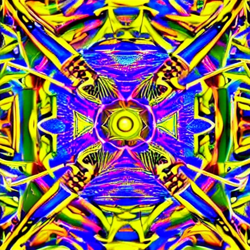 Image similar to dmt trip, high details, complex patterns and shapes