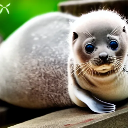 Image similar to ababy seal - kitten - hybrid, animal photography