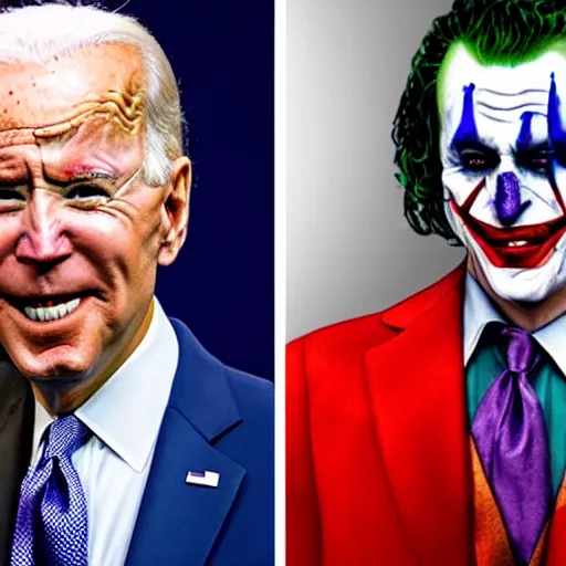 Prompt: Biden as the Joker