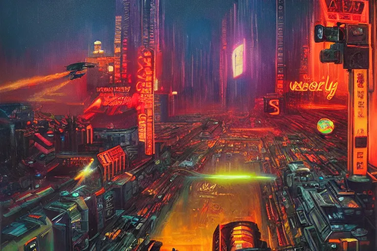 Image similar to sheep breaker,art by Ron Walotsky and Lee Brown Coye,trending on artstation, possessed lighting aerial view,oil and canvas ,Blade Runner 2049 ,figurativism ,Moulin Rouge! ,retrowave ,