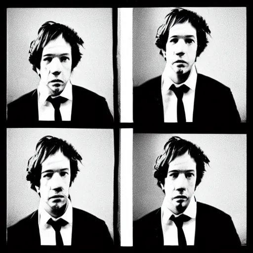 Image similar to John Gallagher Jr. photographed by andy warhol