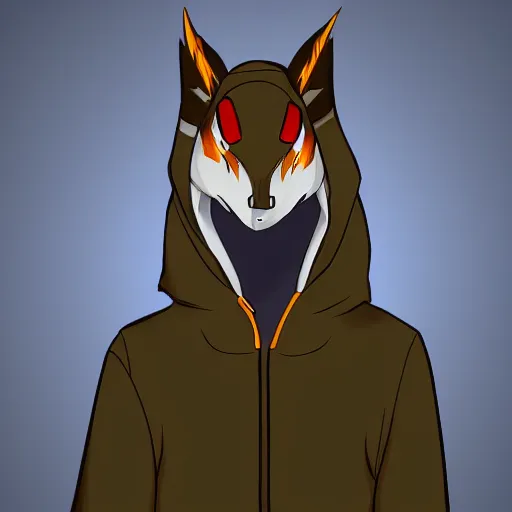 Prompt: anthro sergal wearing a hoody