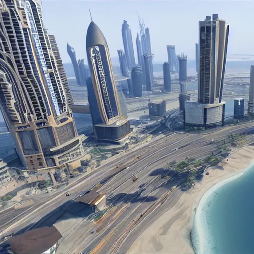 Prompt: gta : dubai, unreal engine 5