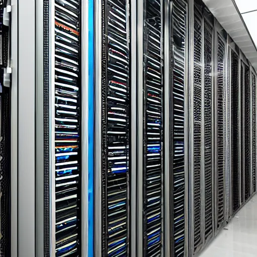 Prompt: networking, server racks, cloud storage, cloud networking, cloud services