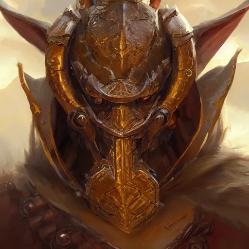 Prompt: a detailed portrait of a dragon noble dressed with a golden armor, by justin gerard and greg rutkowski, digital art, realistic painting, dnd, character design, trending on artstation