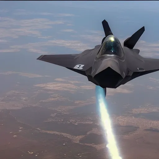 Prompt: “f-35 dogfight in the sky, world war 3, cinematic, atmospheric, high definition”