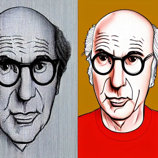 Image similar to larry david drawn by r. crumb