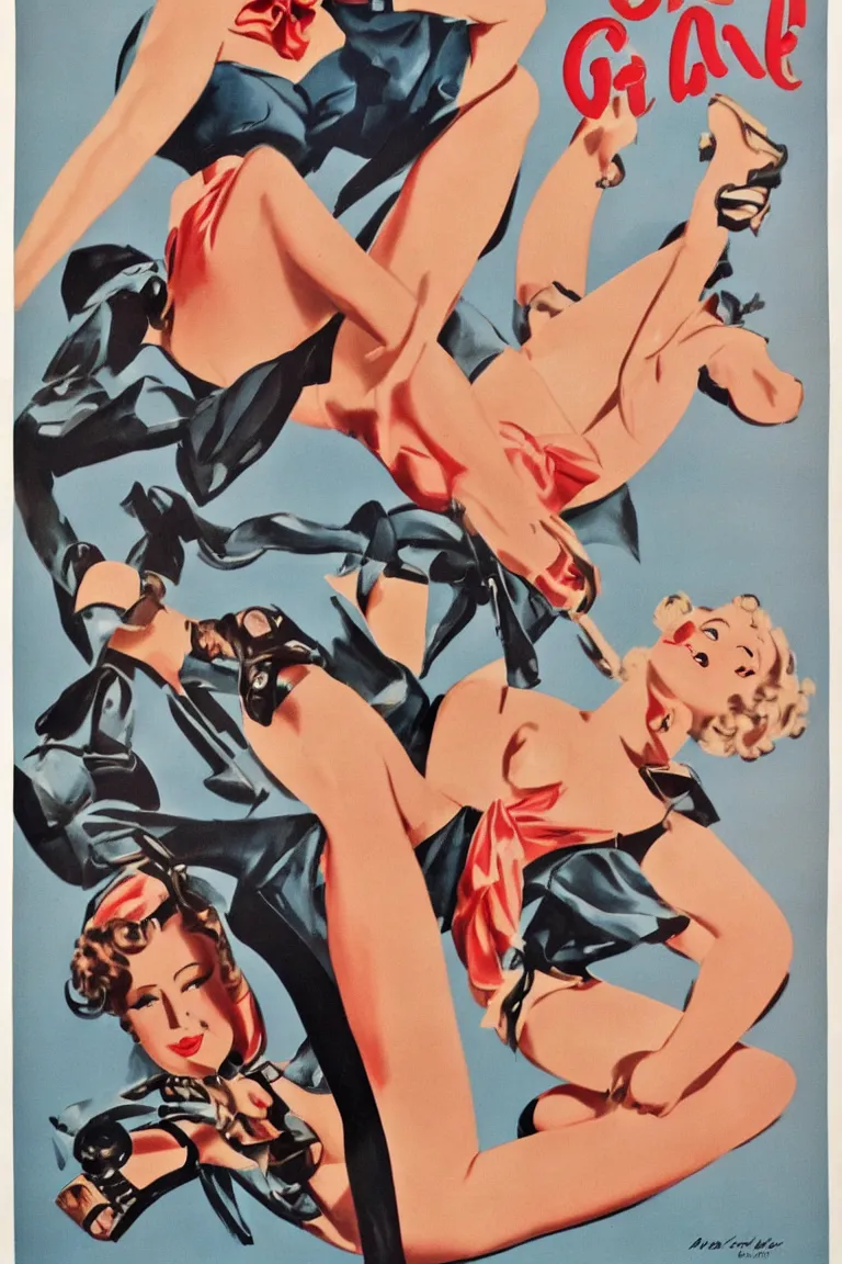 Image similar to 1 9 4 0 s vintage pinup girl poster