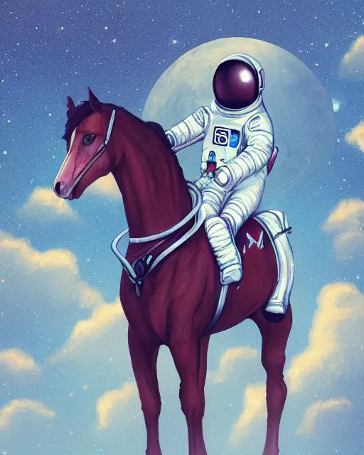 Image similar to horse on top of astronaut artstation