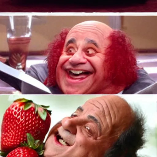 Image similar to danny devito as strawberry