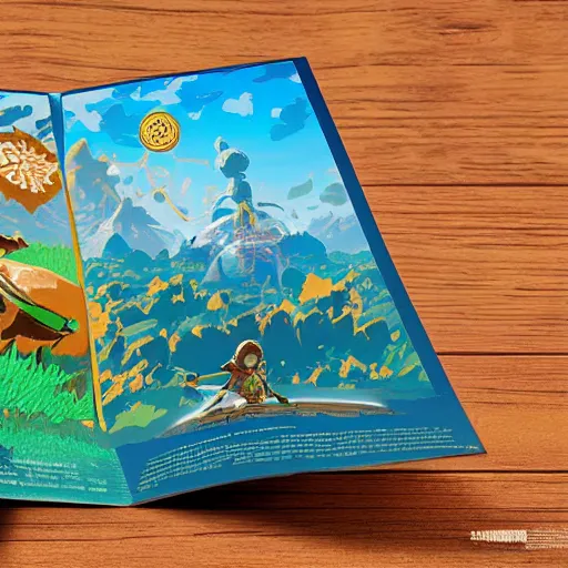 Image similar to pop-up book of Breath of the Wild. Photography. Award-winning. Trending. UHD.