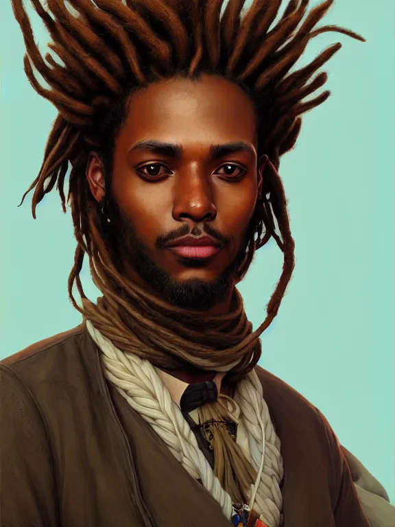 Prompt: a lama portrait, dreadlocks , elegant, highly detailed, digital painting, concept art, smooth, sharp focus, illustration, by Laurie Greasley,Lawrence Alma-Tadema,Dan Mumford,artstation,deviantart,Unreal Engine,face enhance,8K,golden ratio,cinematic lighting