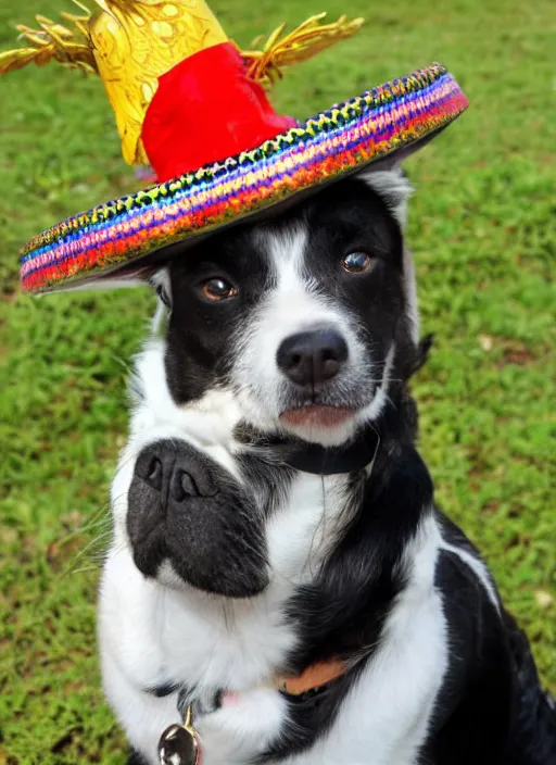 Image similar to pickle wearing a sombrero