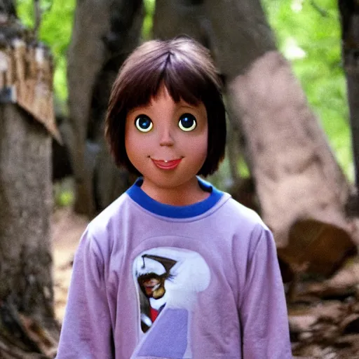 Prompt: Steve Buscemi as Dora the Explorer, set photography