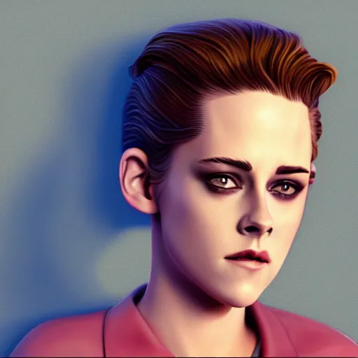 Prompt: highly detailed illustration, character portrait of Kristen Stewart as an animated Pixar character, digital art by Mark Simonetti and Moebius 4k, 8k, HD