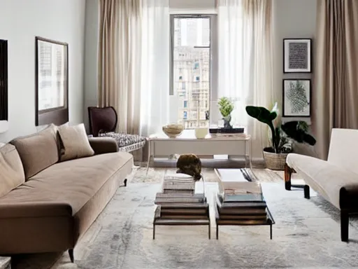 Image similar to apartment designed by nate berkus, muted neutral colors