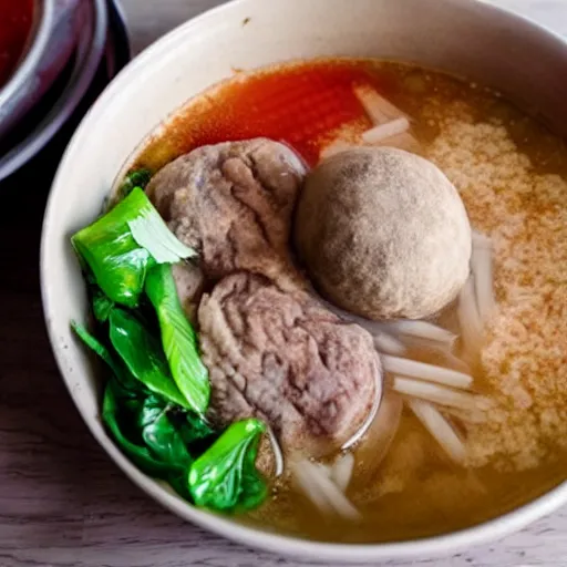 Image similar to giant bakso inside bowl