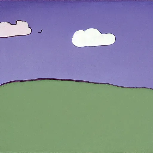 Prompt: A Landscape by Charles Addams and Milton Avery