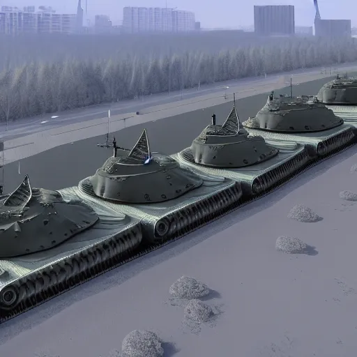 Image similar to a tanks located near the building of moscow state university, aerial photography, nato aerial photography, concept art, scenic environment, trending on artstation, 4 k