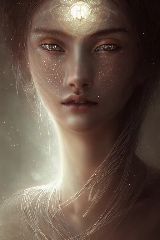 Image similar to the ghost of a beautiful girl, glow, intricate, ethereal, by wlop, by luis royo, by peter mohrbacher, hyper detailed, weta digital, ray trace, unreal engine, trending on artist, beautifully lit, cinematic, soft light, photorealistic, volumetric, realistic, glossy, 8 k post - production, masterpiece, luxury, smooth