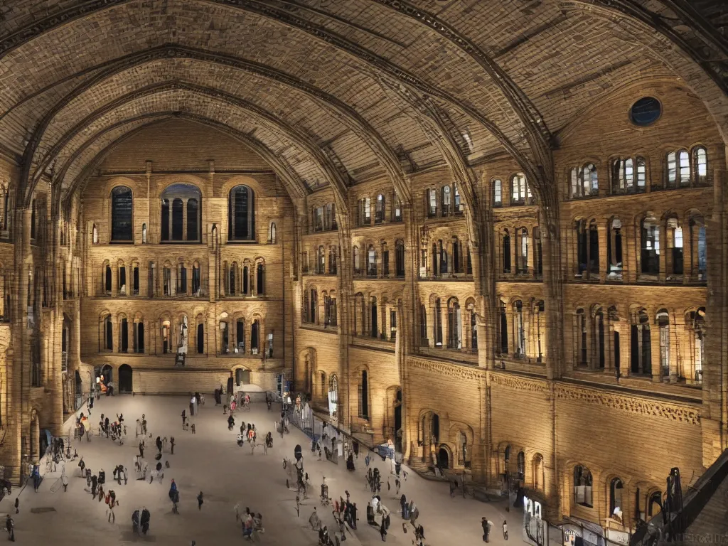 Image similar to Natural History Museum specimens, night, no people