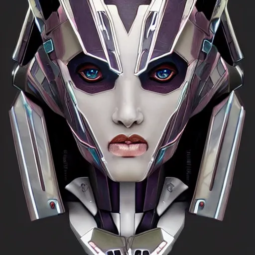 Prompt: symmetry!! a female transformer with full lips, hollowed down turned eyes!! very symmetrical face, cybernetic and highly detailed, by steven zavala, by matt tkocz, by shane baxley, transformers cinematic universe, pinterest, deviantart, artstation _ h 7 5 0