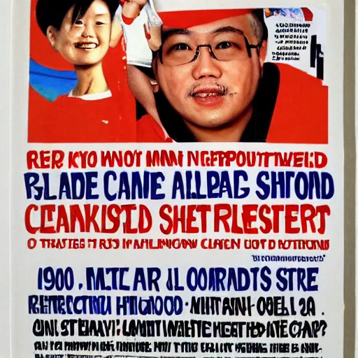 Image similar to a 1 9 9 0 s poster for a singaporean campaign