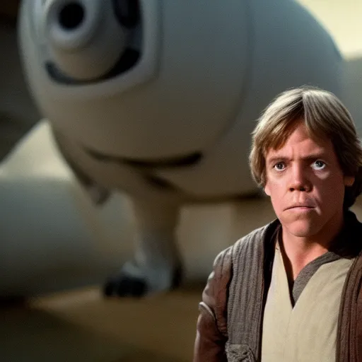 Prompt: Film still of Luke Skywalker, from Disney Pixar's Up (2009)