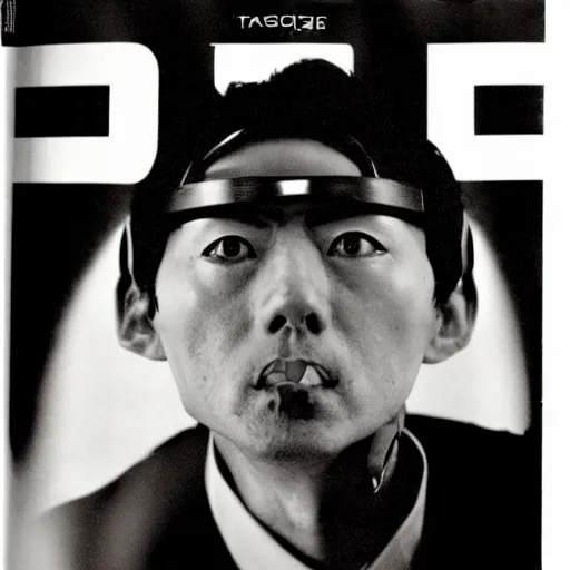 Image similar to A Japanese-French cyborg, portrait, Taschen, by David Bailey