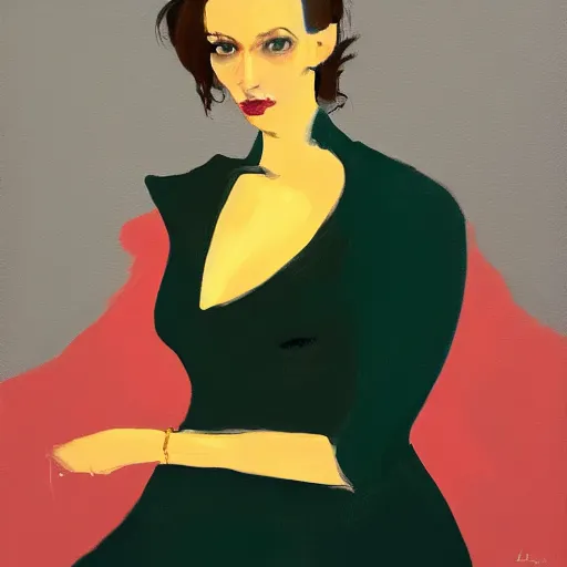 Image similar to hedgehog lady in the style of michael carson