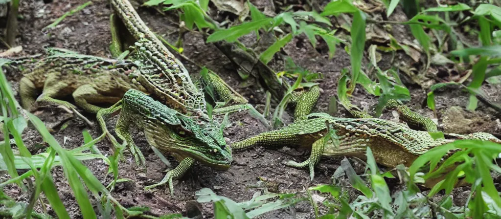 Image similar to opposite ends of the drifting basilisks