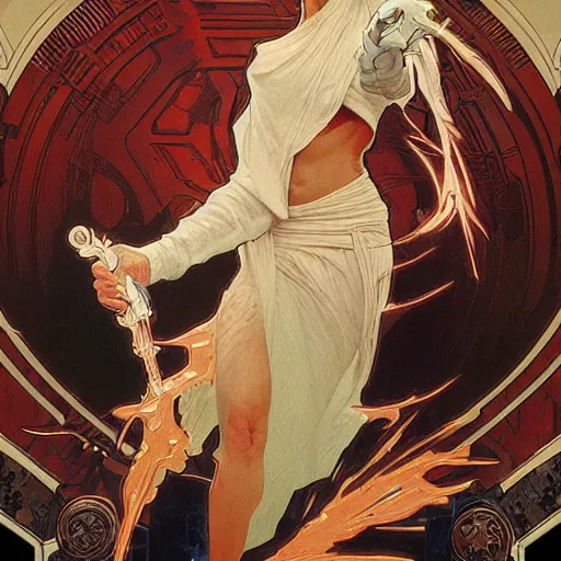 Image similar to crackhead sith lord smoking crack cocaine by mcfarlane, alphonse mucha, artgerm and greg rutkowski and magali villeneuve. drug addicts