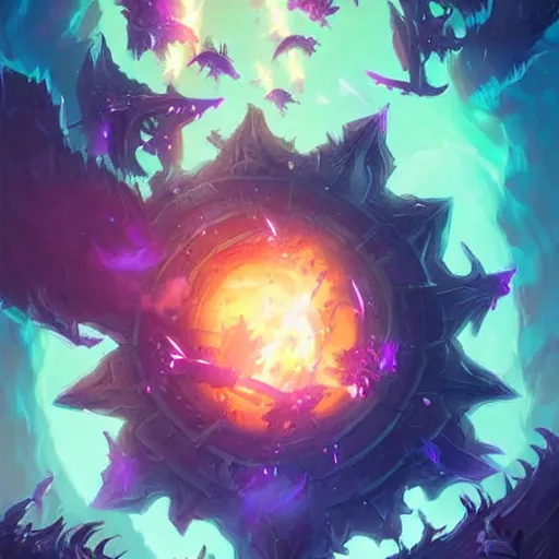 Image similar to flying skulls with violet fire trails, violet theme, magic spell art, epic fantasy digital art style, fantasy artwork, by Greg Rutkowski, fantasy hearthstone card art style