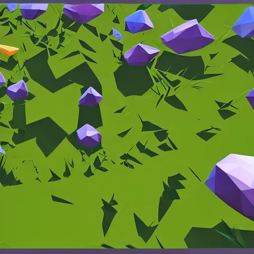 Prompt: grass low poly, mobile game style, low details