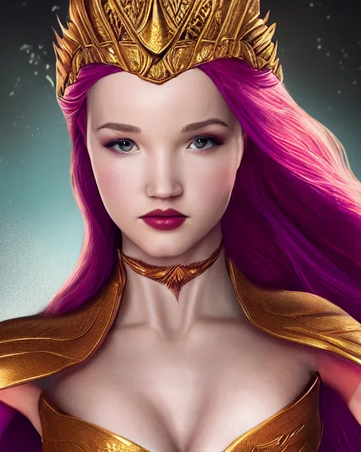 Prompt: an epic dramatic portrait of dove cameron as dejah thoris the princess of mars, very low angle, detailed face, epic art, trending on artstation, deviantart, high detail, high definiton, ultra realistic, hyper realistic, photo realistic, 4 k uhd