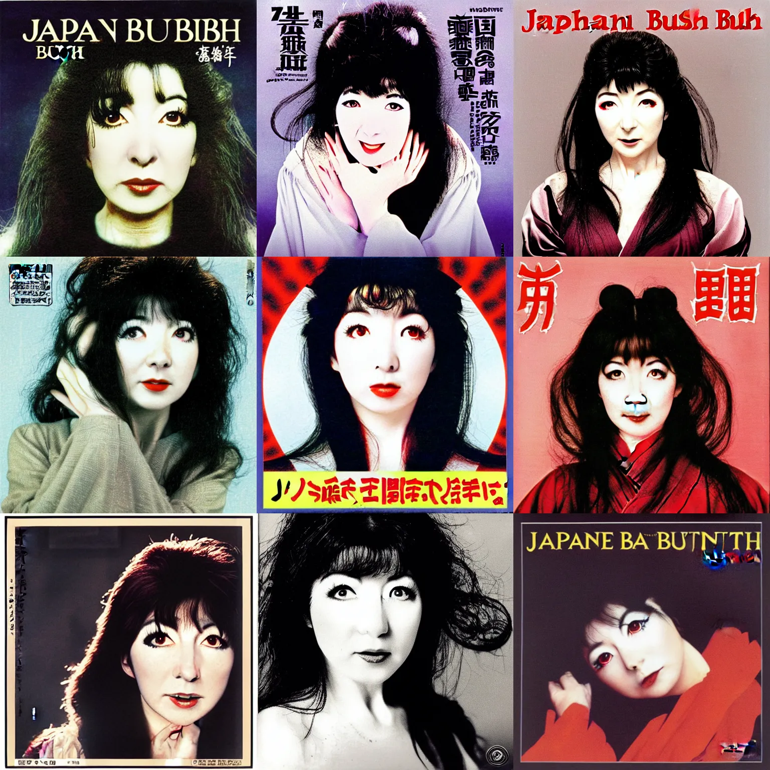 Image similar to japanese kate bush, album cover