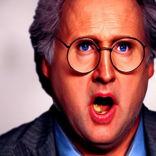 Image similar to movie still of chevy chase staring in a wacky harry potter comedy movie, movie still, high resolution, highly detailed, realistic lighting, artstation