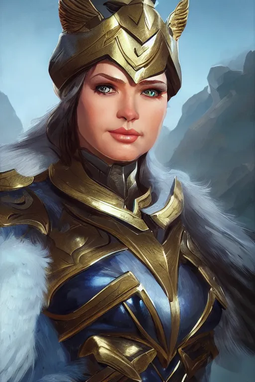 Image similar to amazon valkyrie athena, d & d, fantasy, portrait, highly detailed, headshot, digital painting, trending on artstation, concept art, sharp focus, illustration, art by artgerm and greg rutkowski and magali villeneuve