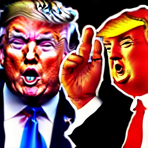 Image similar to donald trump with tiny hands