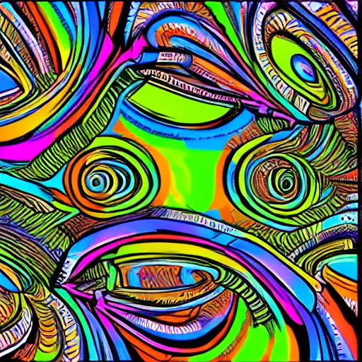 Image similar to tap out vr goggles, shrugging, shrugging arms, intricate complexity, inverted neon rainbow drip paint, trending on art station, digital illustration by jeff finley