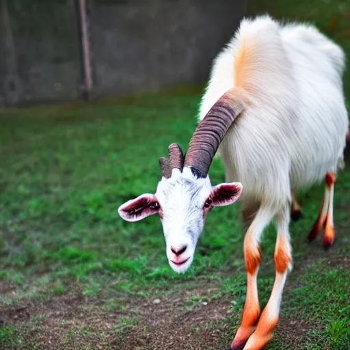 Image similar to a hybrid of a goat and a peach, 8 k, 4 k, professional photography, award winning photo