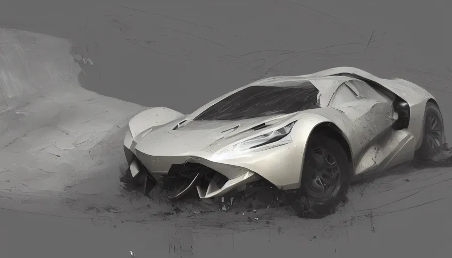 Prompt: a beautiful supercar converted into offroad suv by cory loftis, fenghua zhong, ryohei hase, ismail inceoglu and ruan jia. volumetric light, detailed, octane render, midsommar