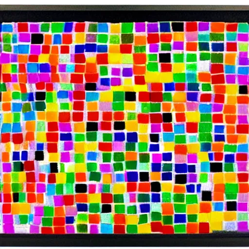Prompt: a rectange packed with 5000 individually colored rectanges, highly detailed
