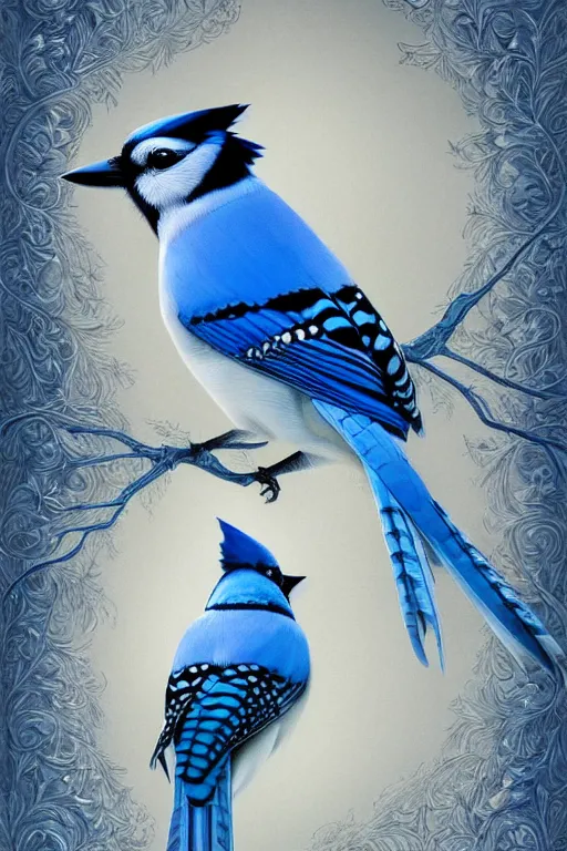 Sketch Of A Blue Jay On A Tree Limb – Carol's Drawing Blog