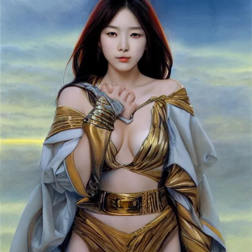 Image similar to Beautiful korean female idol, by Mark Brooks, by Donato Giancola