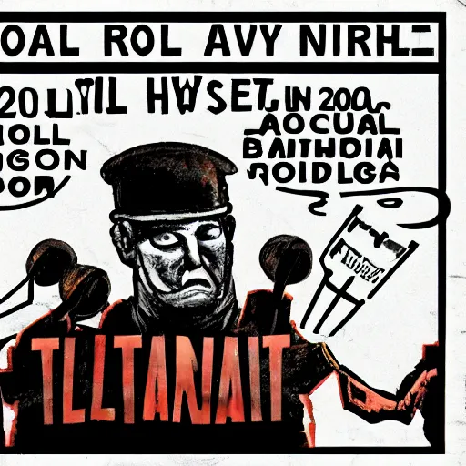 Image similar to a totalitarian nightmare.