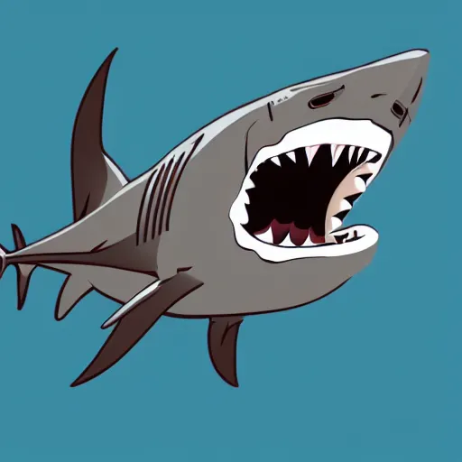 Image similar to illustration of a shark with Alien stile retractile mouth